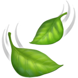 Apple leaf fluttering in wind