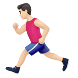 Apple man running: light skin tone