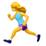 Apple woman running