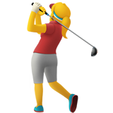 Apple woman golfing