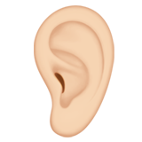 Apple ear: light skin tone