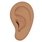 Apple ear: medium skin tone