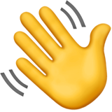Apple waving hand
