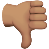 Apple thumbs down: medium skin tone