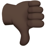 Apple thumbs down: dark skin tone