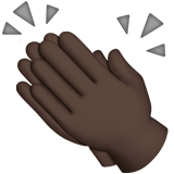 Apple clapping hands: dark skin tone