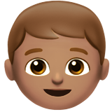 Apple boy: medium skin tone