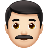 Apple man: light skin tone
