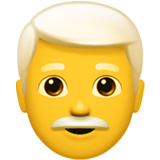 Apple man: white hair