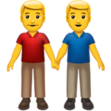 Apple men holding hands