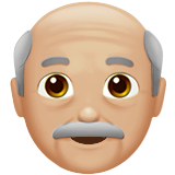 Apple old man: medium-light skin tone