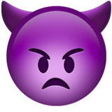 苹果 长角的小恶魔在生气