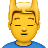 Apple man getting massage