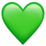 Apple green heart