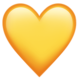 Apple yellow heart
