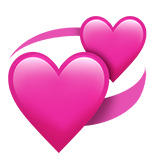 Apple revolving hearts