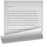 Apple page with curl