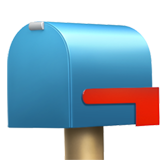 Apple closed mailbox with lowered flag