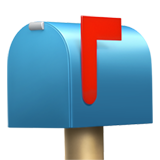 Apple closed mailbox with raised flag