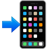Apple mobile phone with arrow