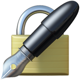 Apple locked with pen