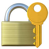 Apple locked with key