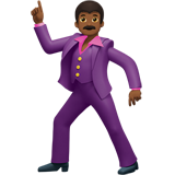 Apple man dancing: medium-dark skin tone
