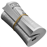 Apple rolled-up newspaper