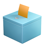 Apple ballot box with ballot