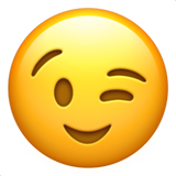 苹果 眨眼的表情