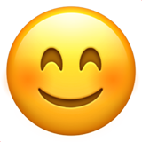 Apple smiling face with smiling eyes