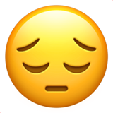 Apple pensive face
