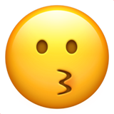 Apple kissing face