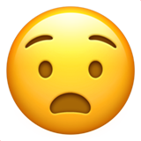 Apple anguished face
