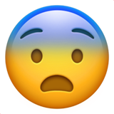 Apple fearful face