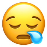 Apple sleepy face