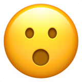 Apple face with open mouth