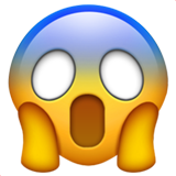 苹果 恐惧尖叫的表情