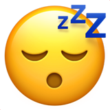 Apple sleeping face