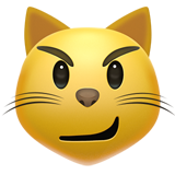 苹果 得意地笑的猫脸