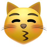 Apple kissing cat