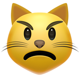 Apple pouting cat