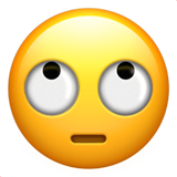 Apple face with rolling eyes