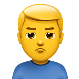 Apple man pouting