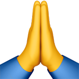 Apple folded hands