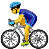Apple man biking
