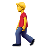 Apple man walking
