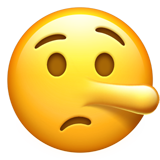 Apple lying face