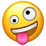 Apple zany face