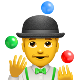 Apple man juggling